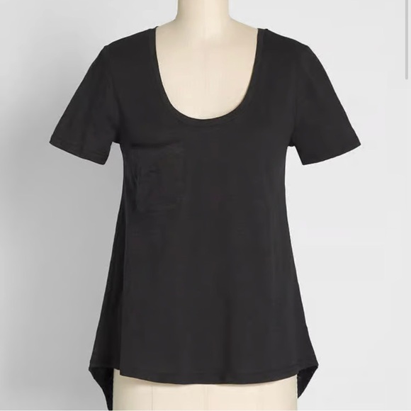 New ModCloth Endless Possibilities Pocket Tee Shirt Black - Picture 1 of 8